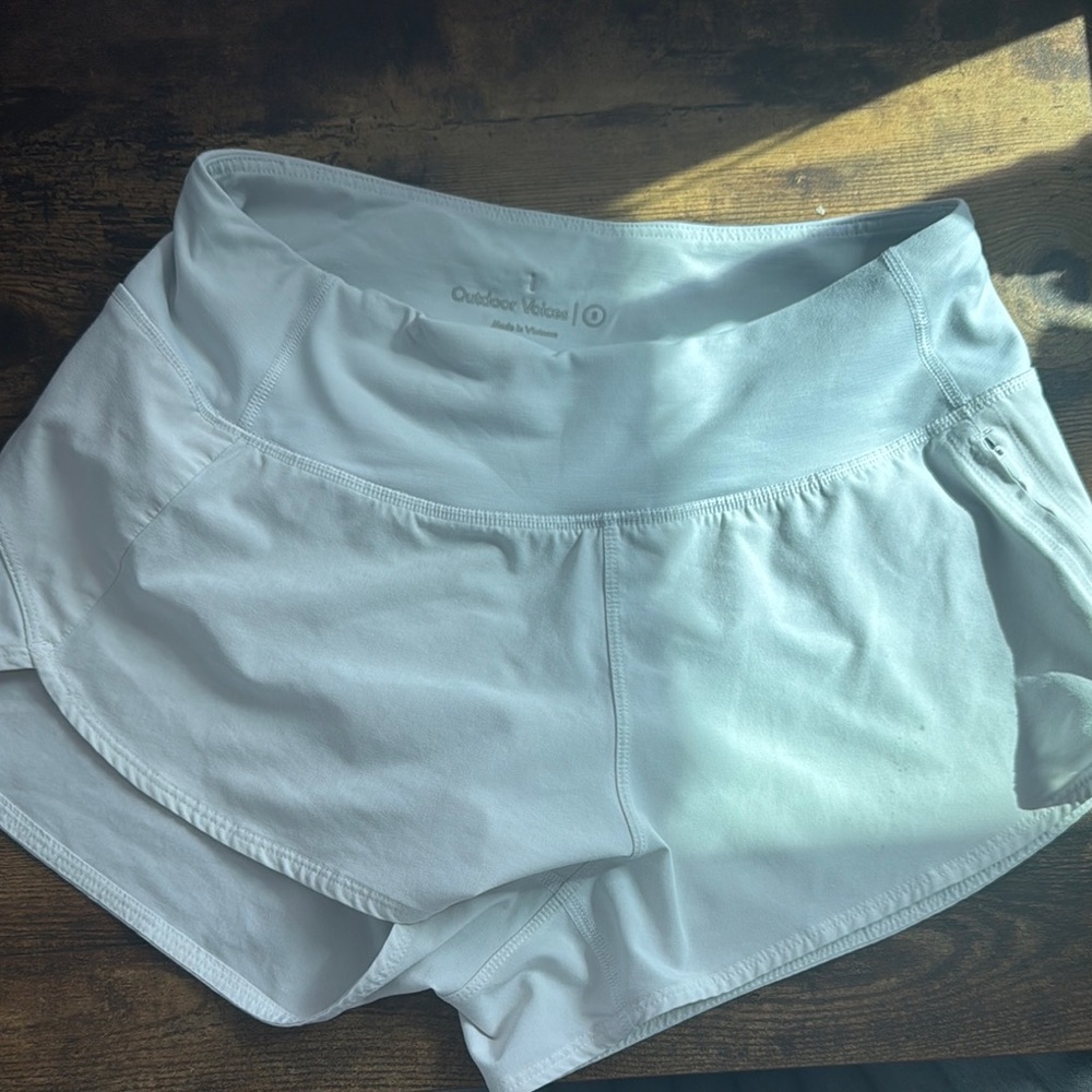 Outdoor Voices Bright White Running Shorts